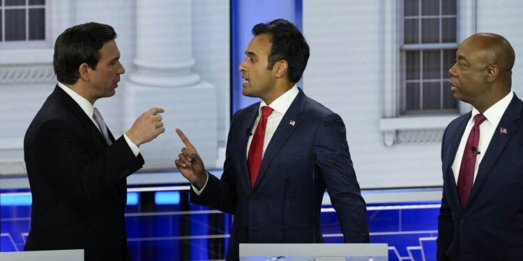 A third tense debate between candidates for the Republican nomination