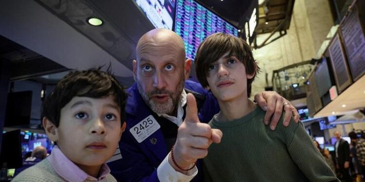 Dow Jones up sharply, Nasdaq down