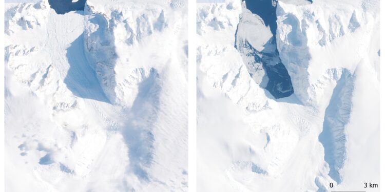 Scientists track rapid retreat of Antarctica glacier
