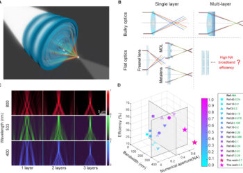 3D printed multilayer structures for high numerical aperture achromatic lenses