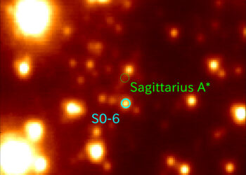 A journey of 10 billion years and 50,000 light years to a black hole