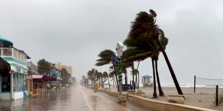 A massive low pressure system hits Florida