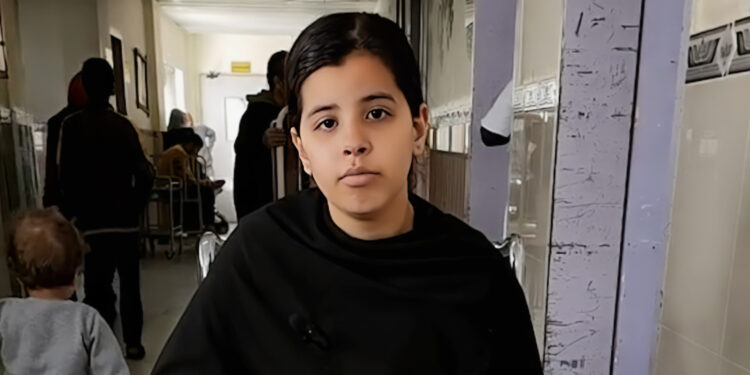 After her legs were amputated in a raid… the child, Donia Abu Al-Hassan, was killed by a shell in Nasser Hospital