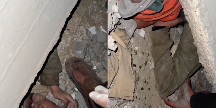 “Amana Talaani”… A Palestinian woman sends a distress call from under the rubble in Gaza