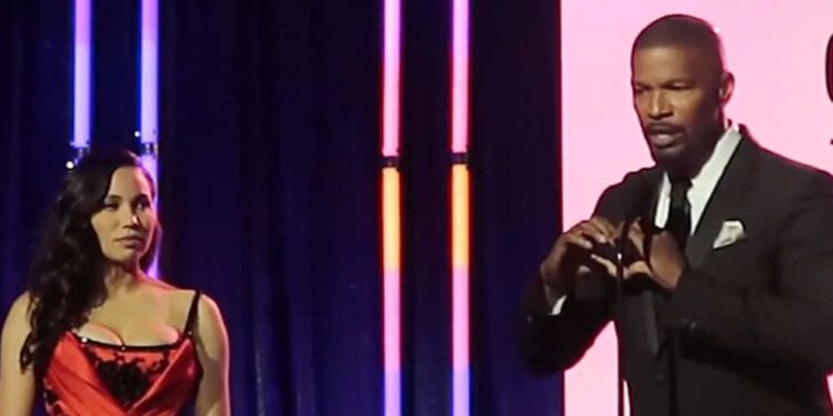 First public appearance of American actor Jamie Foxx after his health problem