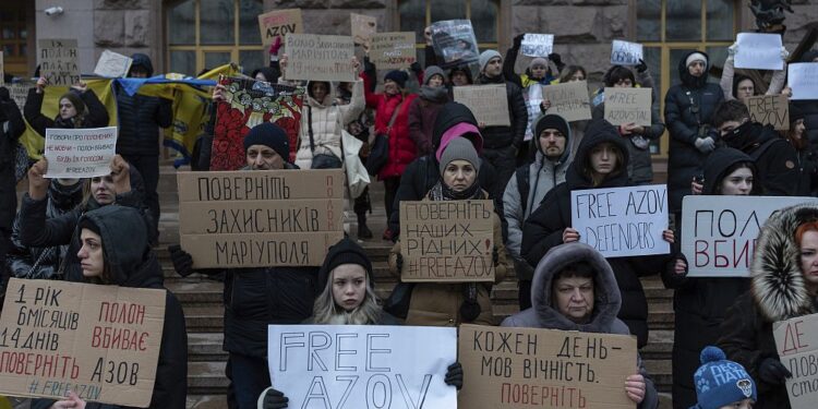 In Ukraine, demonstrations for the release of soldiers imprisoned by Russia