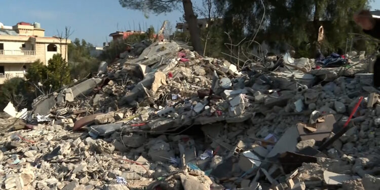 Israeli targeting of the town of Bint Jbeil, southern Lebanon