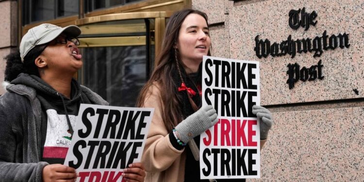 Washington Post employees on strike