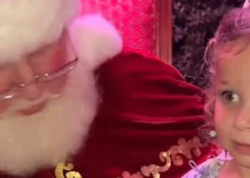 “Your body”: Santa congratulates a little girl who refuses to sit on his lap
