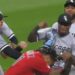 a violent fight breaks out between two MLB players and causes six exclusions