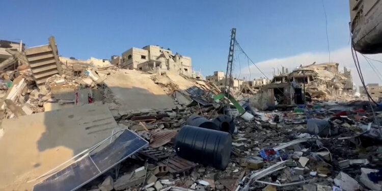 “A disaster area”… massive destruction in the Tawam and 17 areas, northwest of Gaza