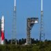A new rocket carrying an American lander ready for takeoff
