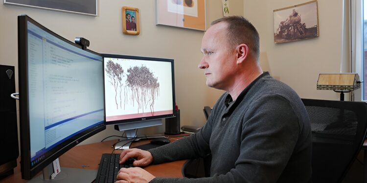AI learns to simulate the growth and shape of trees in response to their environment