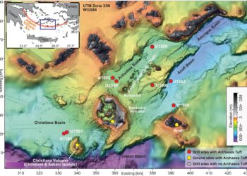 Evidence of one of the largest explosive eruptions ever recorded in the Aegean Sea