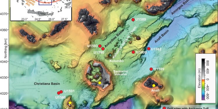 Evidence of one of the largest explosive eruptions ever recorded in the Aegean Sea