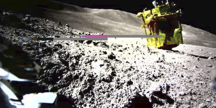 Japan’s precision lunar lander has reached its target, but it appears to be upside down