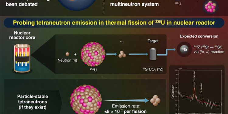 Searching for elusive tetraneutrons using thermal fission