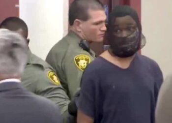 The attacker of an American judge returns to the stand with a Hannibal Lecter mask