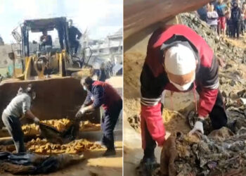 The bodies of 30 handcuffed prisoners executed by Israel in northern Gaza were recovered