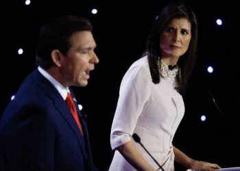 Trump’s two Republican rivals debate, without criticizing him