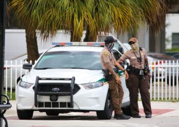 An acorn falls on his car, a police officer opens fire