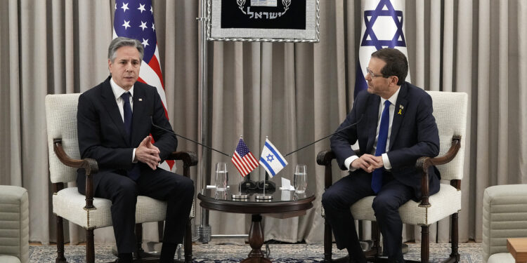 Blinken calls on Israel to deliver aid to Gaza and meets Abbas in the West Bank