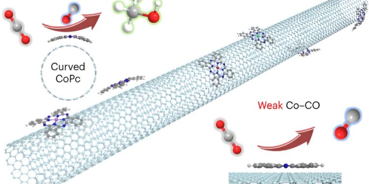 Curved carbon nanotubes improve electrocatalysts for carbon neutrality