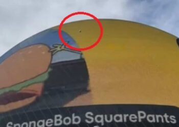 He climbs the Sphere at the Venetian Resort and causes $135,000 in damage