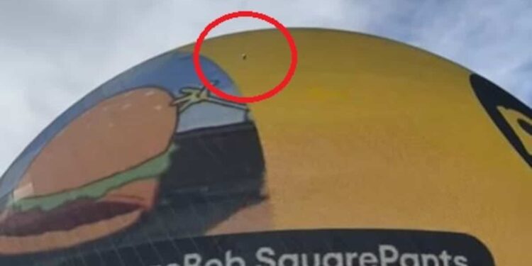 He climbs the Sphere at the Venetian Resort and causes $135,000 in damage