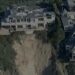In California: a landslide washes away the backyard of three luxury residences