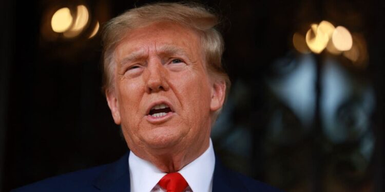 In the midst of a debate over his ineligibility, Trump defends himself from any insurrectional act