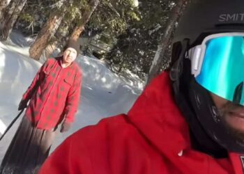 “Private property”: a resident of a ski resort threatens a snowboarder with a shotgun