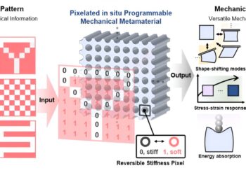 Research team develops metamaterial to enable control of shapes and properties in real time