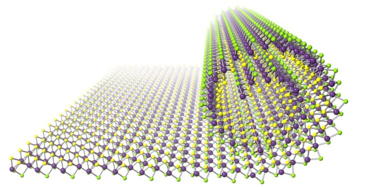 Scientists discover new way to roll atomically thin nanosheets into rolls
