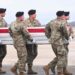 The remains of American soldiers killed in Jordan return to the United States