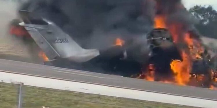 Two dead in Bombardier plane crash in Florida