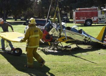 Saved by a parachute that slowed the crash of a small plane