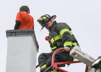 IN PICTURES |  A child stuck in a chimney