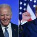 Biden laughing and Trump fuming