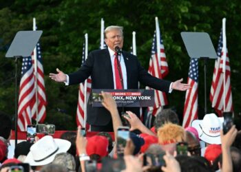 Donald Trump is expected on Thursday for a rare rally in the Bronx