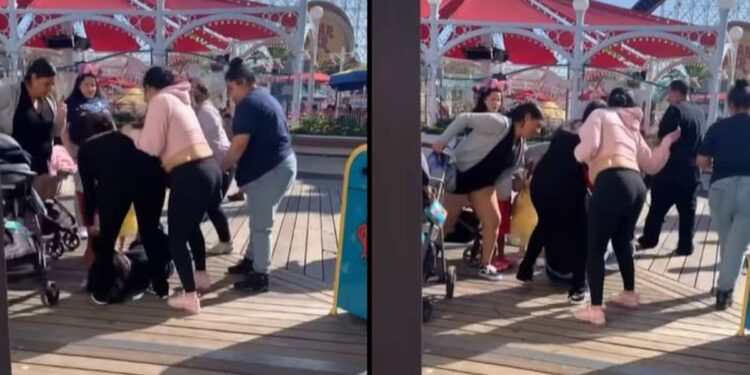 ON VIDEO |  Woman beaten by group of moms at Disneyland