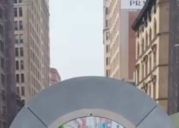 Pornography and flashed breasts: a live portal between Dublin and New York temporarily closed