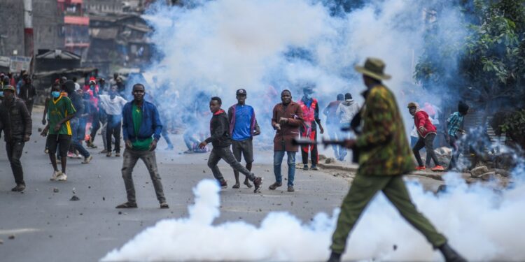 Kenyan police confront tax opponents with gas and water cannons  News