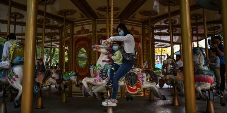 A macabre discovery near a carousel