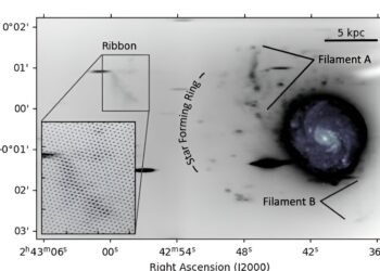 Astronomers detect expanse of ionized gas around Messier 77