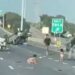 Two toddlers walk on highway after accident