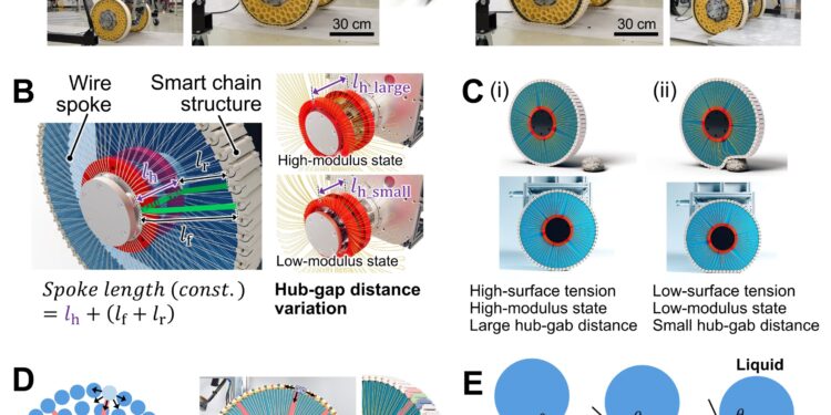Watch how this shape-shifting wheel tackles uneven surfaces