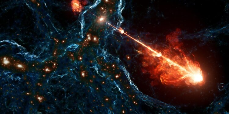 Astronomers discover largest black hole jets ever observed, shooting hot plasma far beyond their own host galaxy