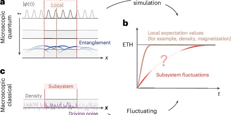 Fluctuating hydrodynamics theory could describe chaotic many-body systems, study finds