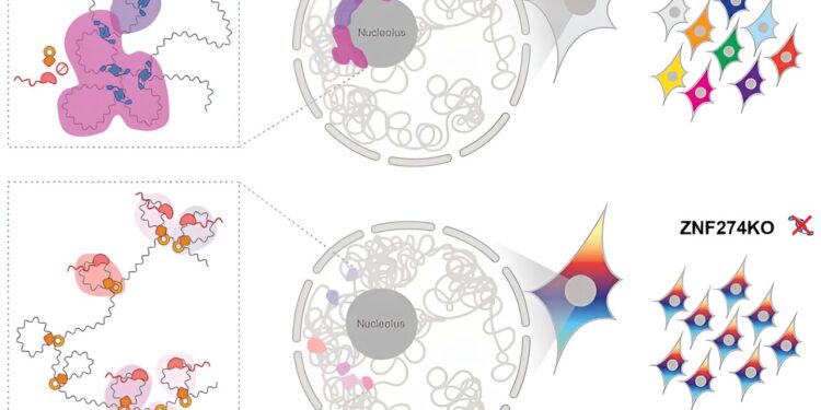 How a protein keeps gene clusters silent in the cell nucleolus